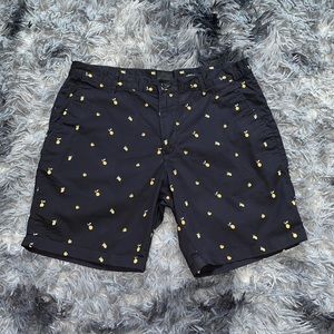 H&M Lemon Print Shorts in Navy